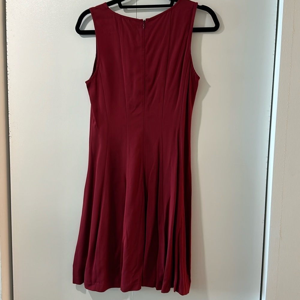 Theory Tilfi Crew Neck Dress in Flame Red - Picture 7 of 8